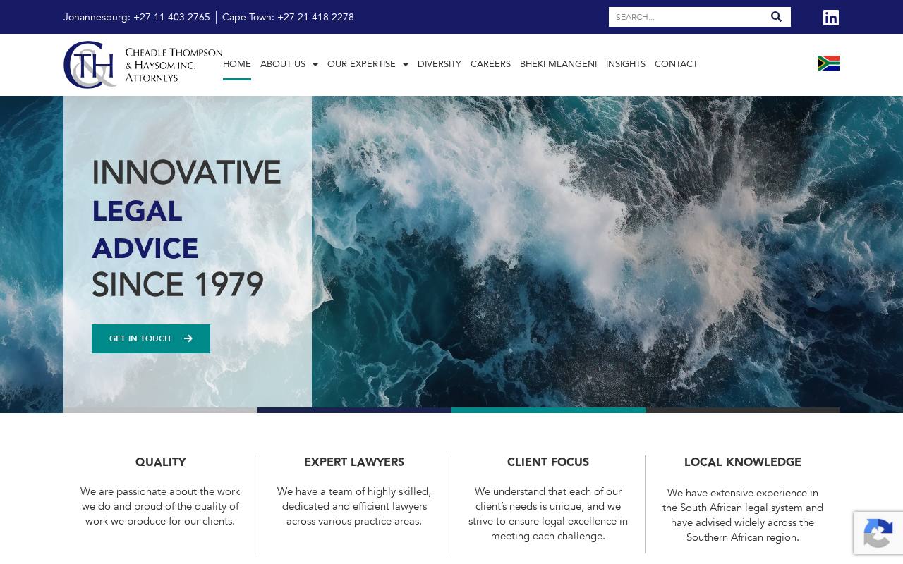 Cheadle and Thompson website