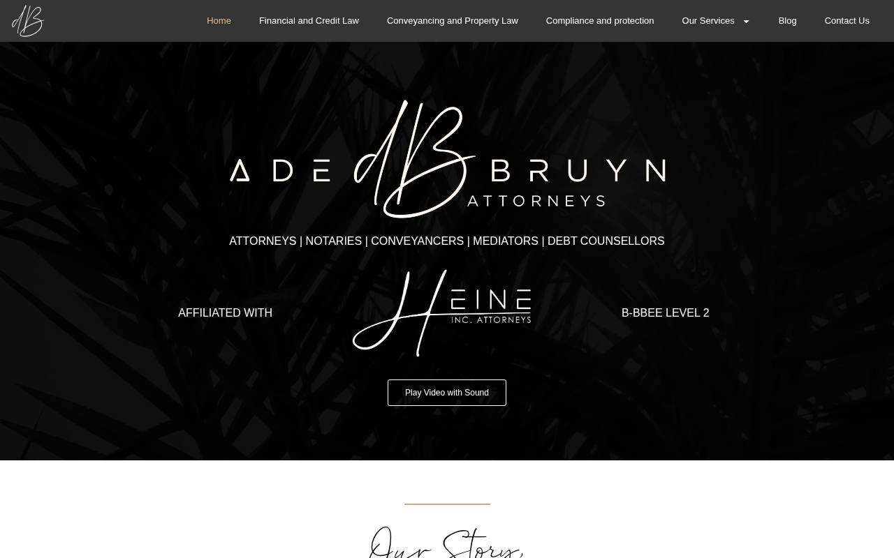 De Bruyn Legal website built by Websummit
