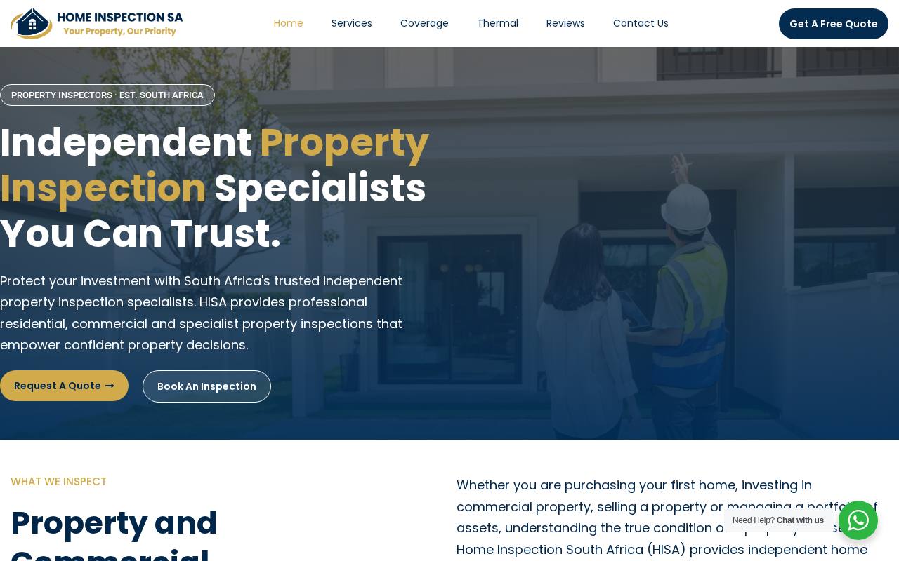 Home Inspections SA website built by Websummit