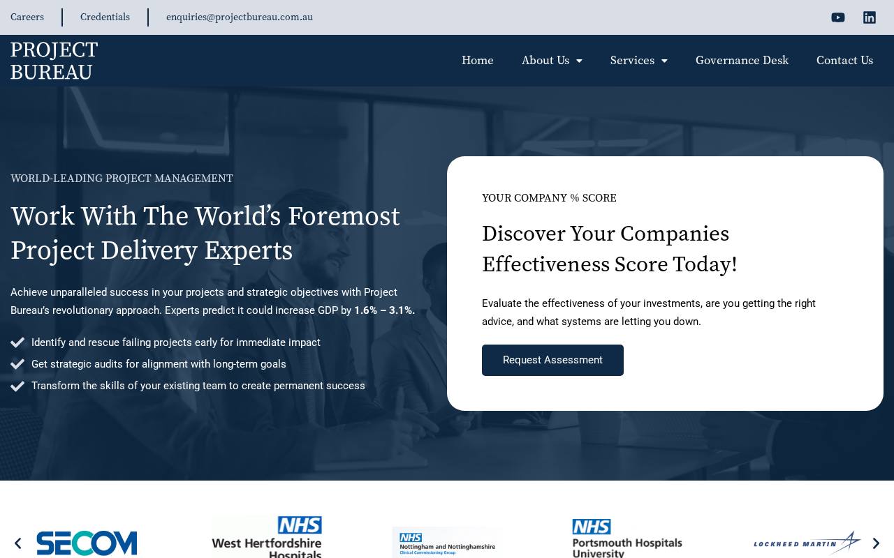The Project Bureau website built by Websummit